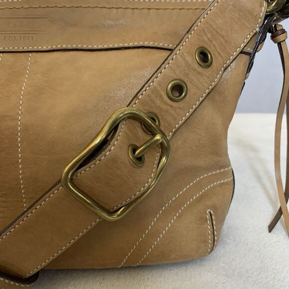 Vintage Coach 10559 Legacy Leather Shoulder Crossbody Bag Natural Camel - Picture 7 of 16